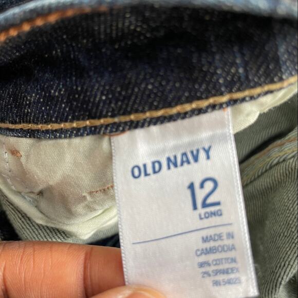 Old Navy "The Sweet Heart " 10" Rise 32.5" Inseam Dark Wash Denim Jeans - Sz 12L - Picture 6 of 7